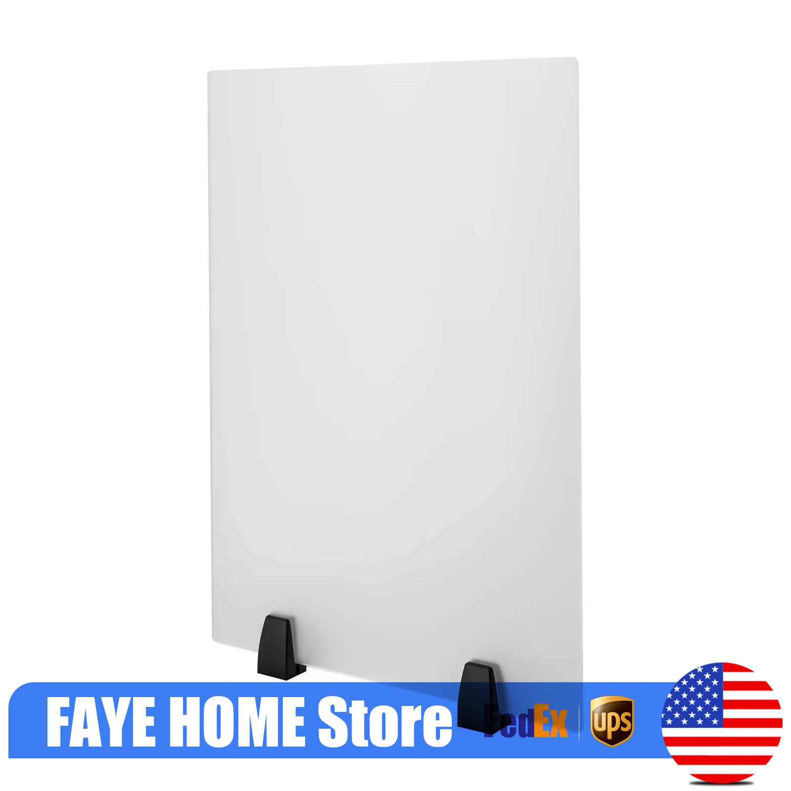 

Двойное матовое оргстекло, 24 x 18 дюймов, настольные панели конфиденциальности с зажимом, упаковка из 2 шт.