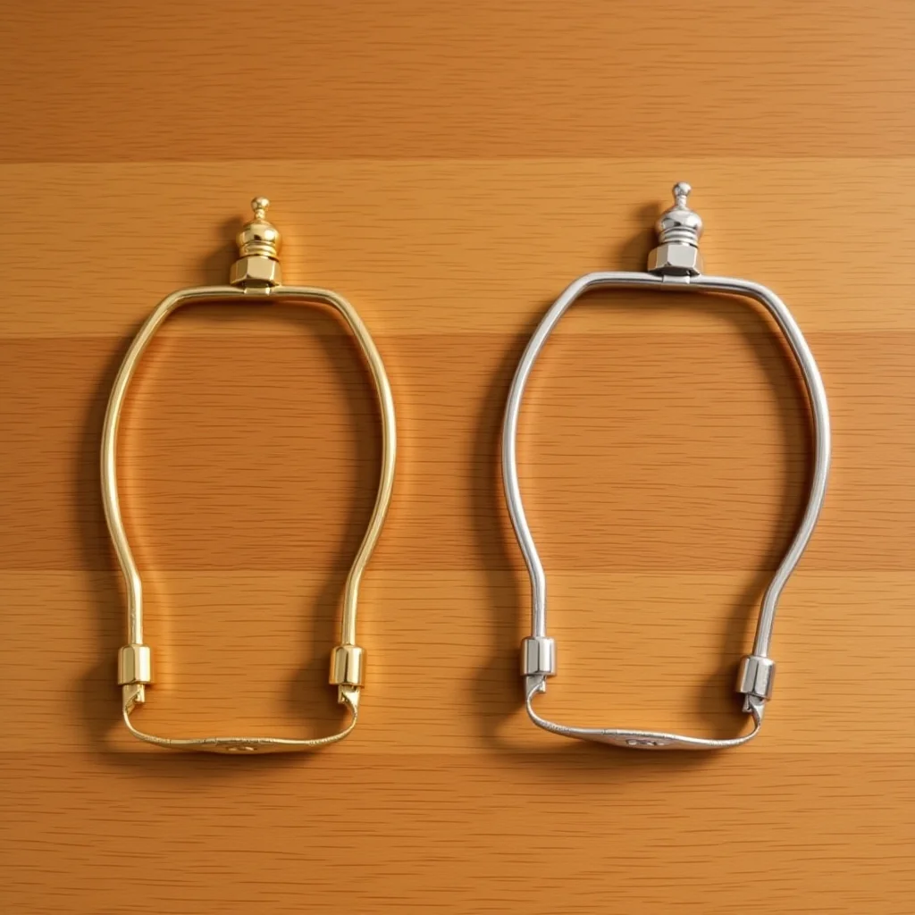 

2pcs 6 Inch Lamp Harp Holder Alloy Plated Shade Support For Table Floor Crystal Lamps Durable Lighting Fixture Accessory