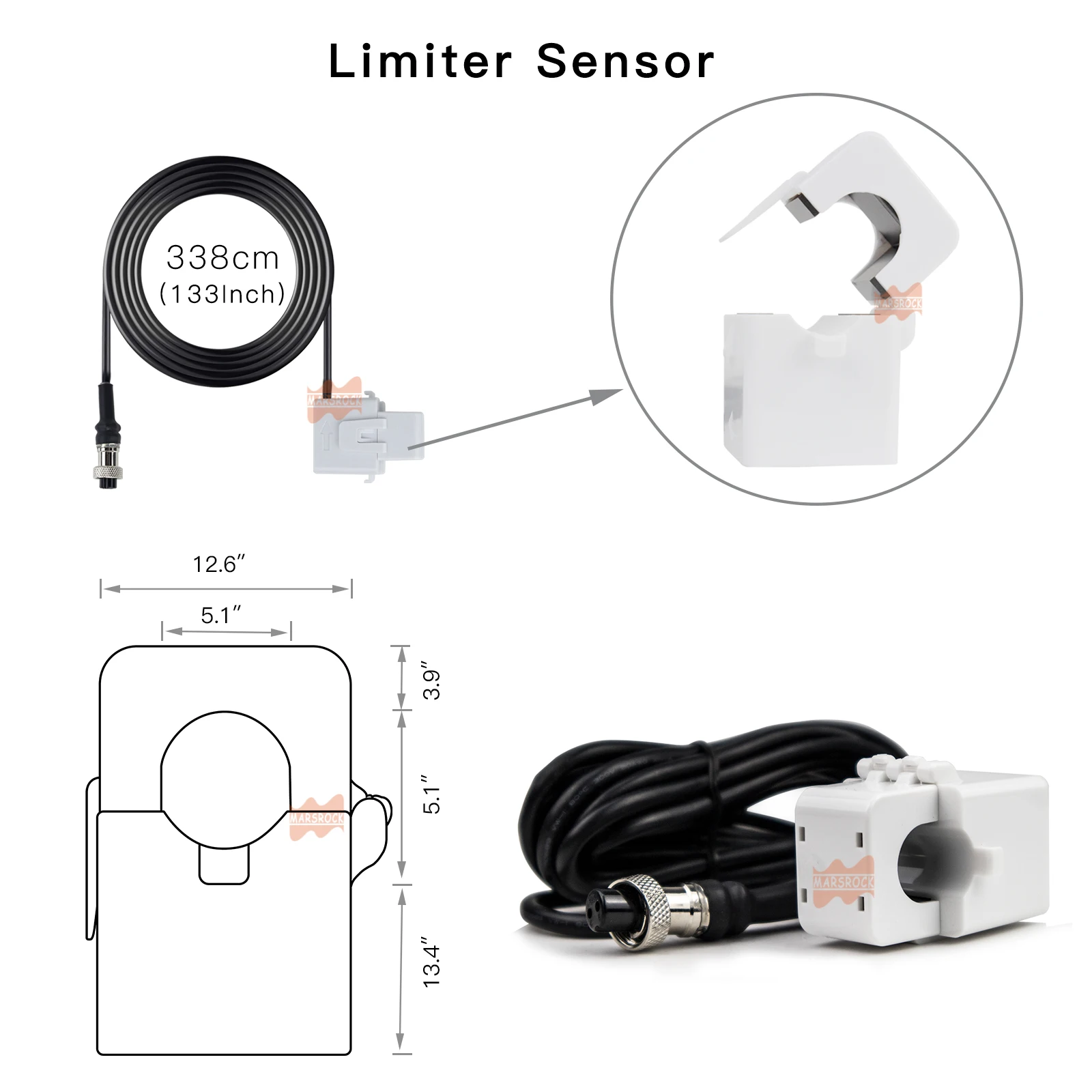 20M Limiter Sensor Cable For 1000W 2000W G2 Wind Power On Grid Tie Inverter SUN-1000G SUN-2000G