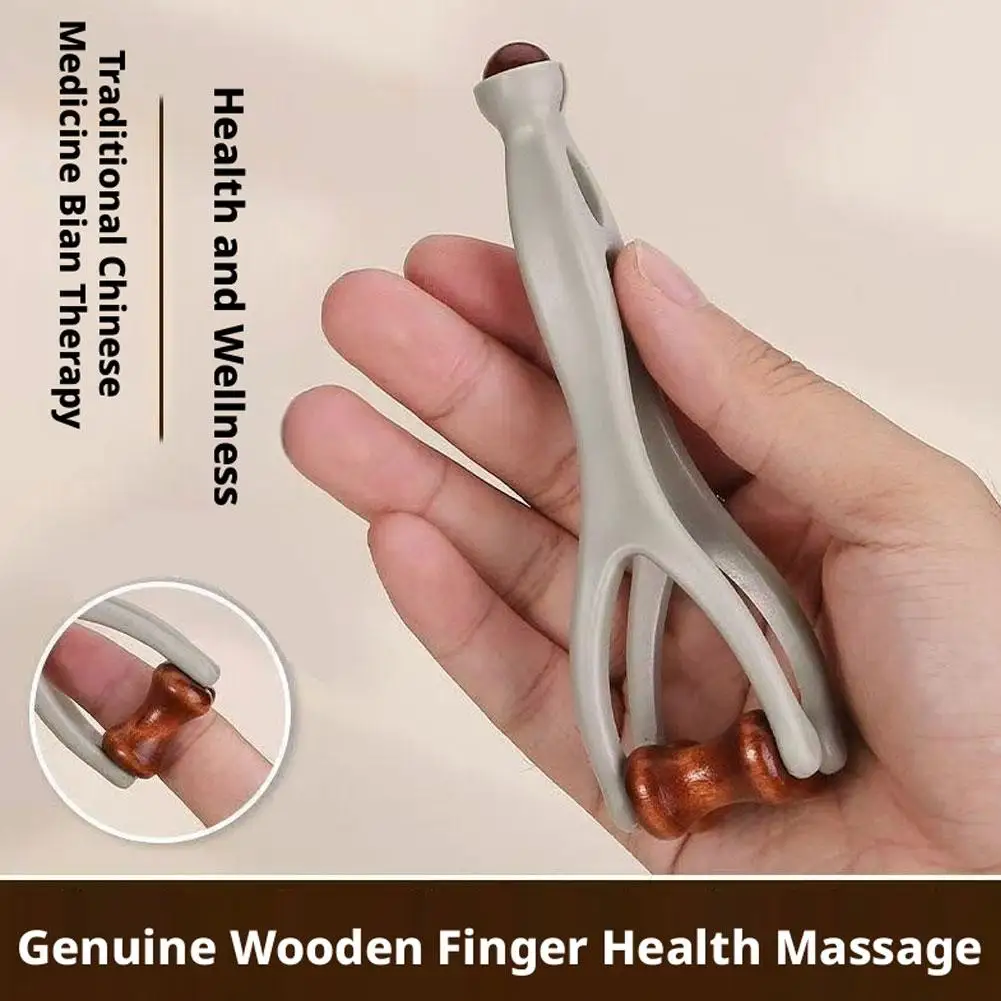 1/2/3/5 Stück Massageroller aus Massivholz für die Finger, mit 360°-Funktion ° Roller-Clip-on-Design zur Linderung von Handmeridianbeschwerden – Detail 3