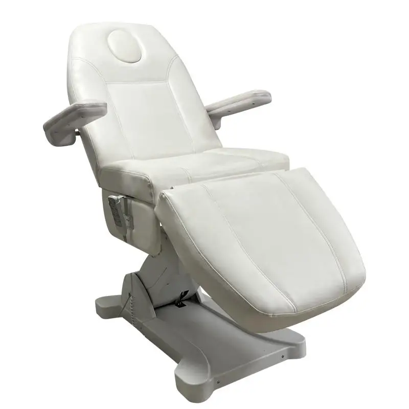 Electric 4 Motor Spa Facial Table Synthetic Leather Salon Massage Table With Metal Frame For Beauty Clinic Commercial Use