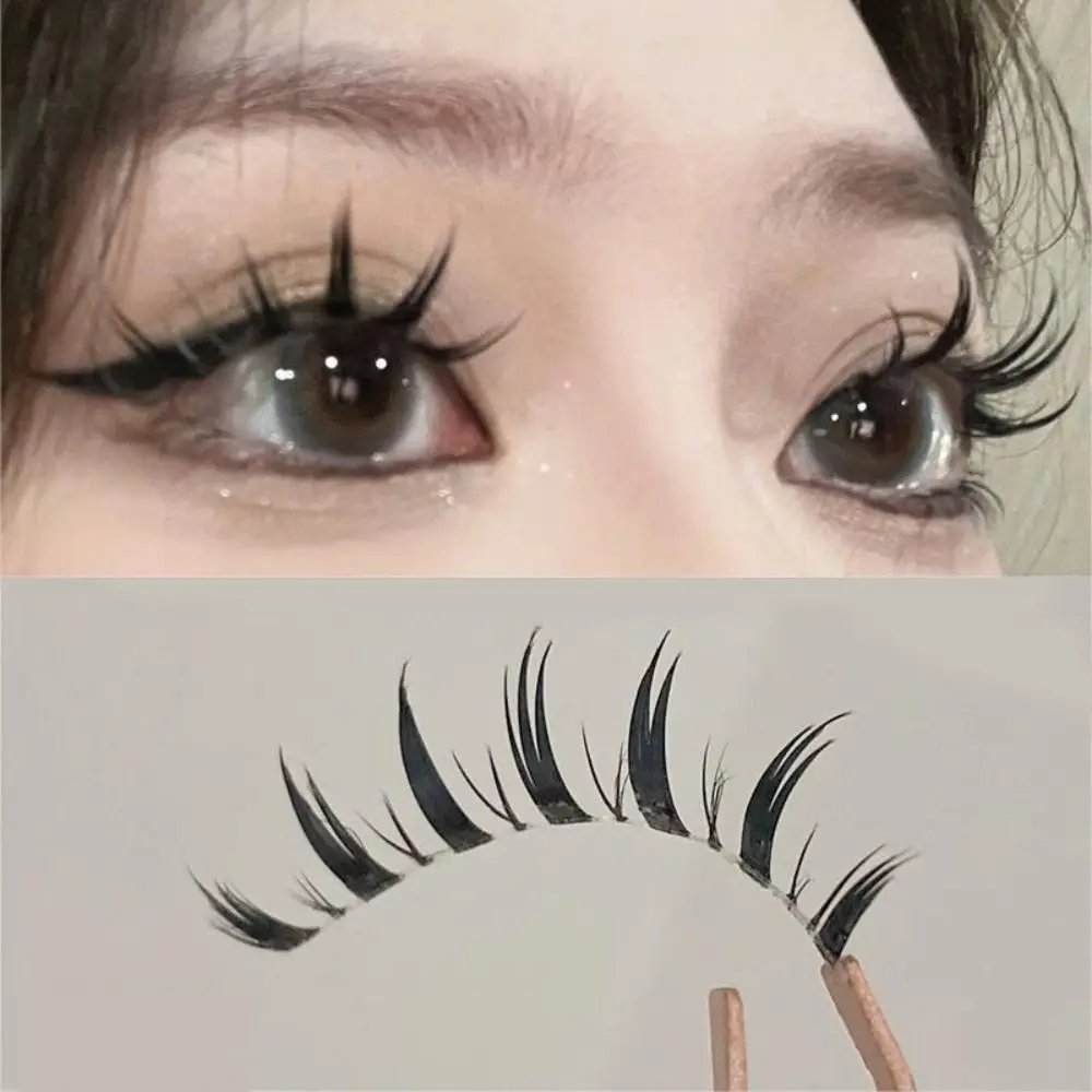 

3 Pairs 3D Little Devil False Eyelashes Thick Transparent Stem Full Strip Manga Lashes Comic Eye Lashes Makeup Tools