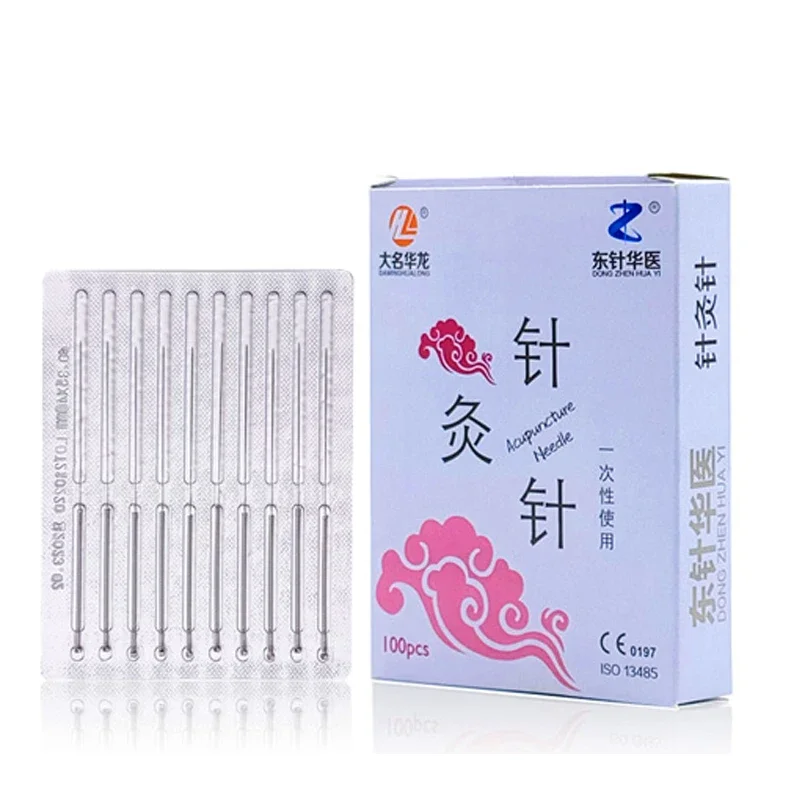 

10 Boxes Acupuncture Needles Asepsis Disposable Ring Steel Handle Chinese Medicine Acupoint Stimulation Wholesale