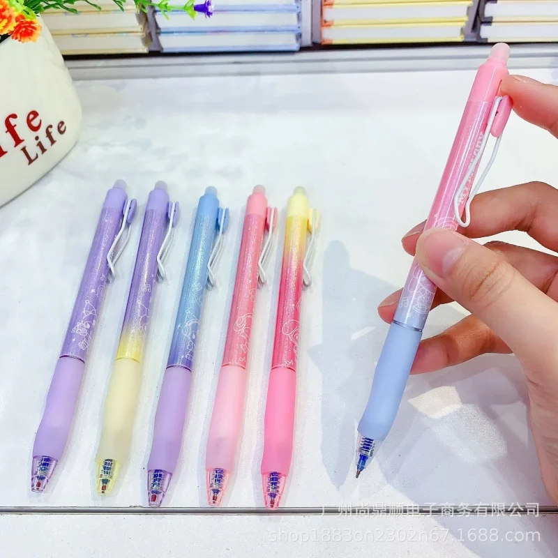 

18/36pcs Sanrio Melody Kuromi Erasable Gel Pen Cute 0.5mm Blue Ink Neutral Pens Promotional Gift Office School Supplies