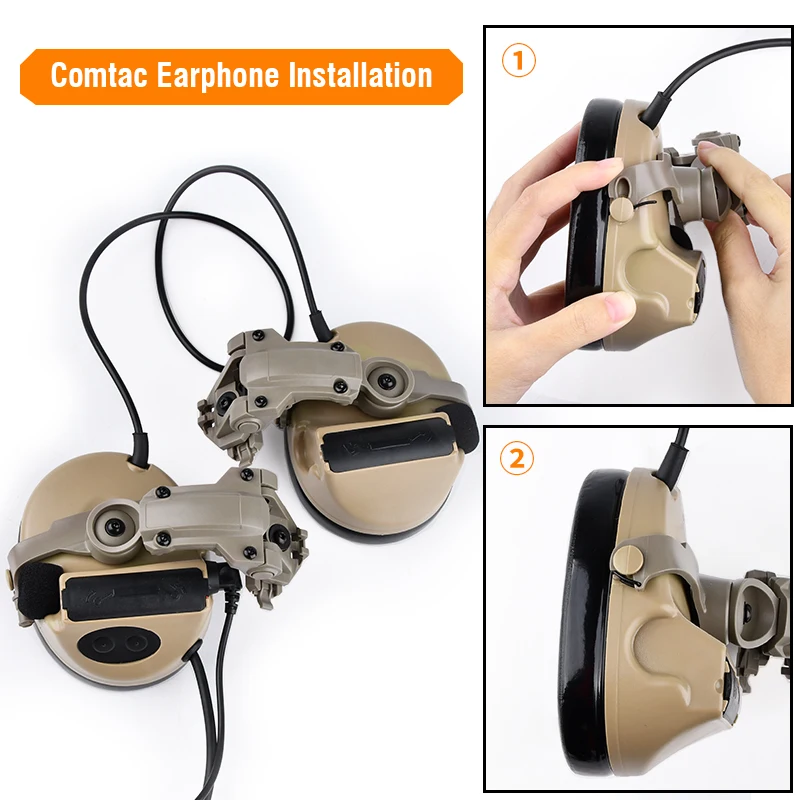 Tactical Hanging Headset Stand Accessory Fast Rotation Wendyt Helmet Rail Shooting Hunting For Comtac II Sordin headphone Adapte