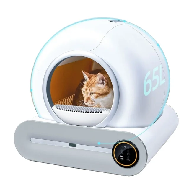 

Automatic Smart Cat . Box Self Cleaning Fully Enclosed Cat . Box Pet Toilet . Tray English versions