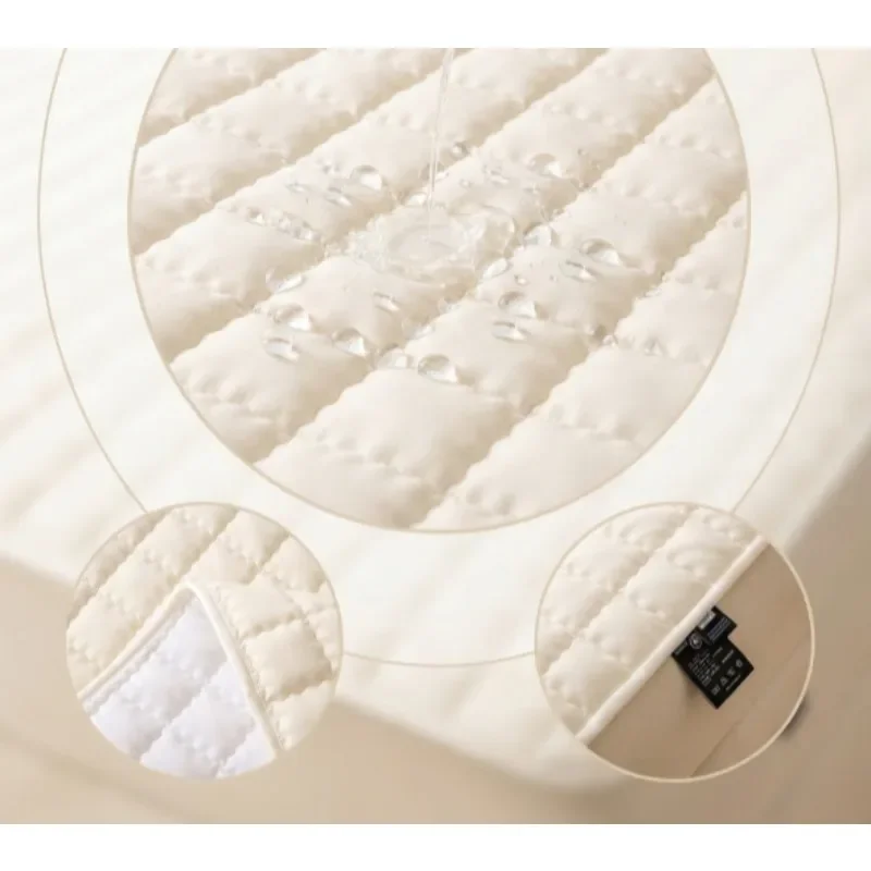 Japanese Style Waterproof Mattress Protector 2‑3PCS Set, Antimicrobial Mattress Cover with Elastic Straps for Thin Mattress