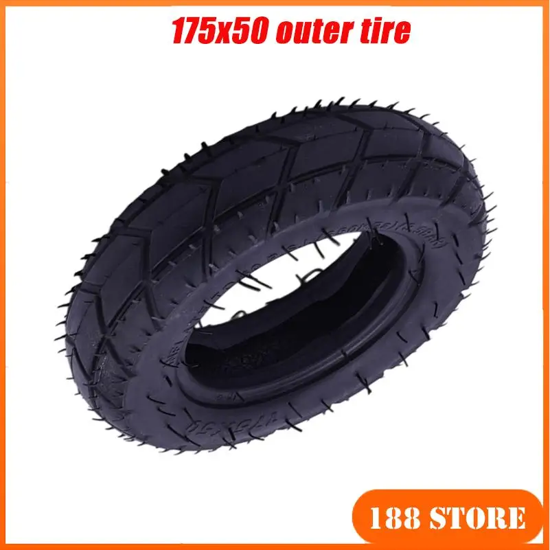 New175x50 square pattern outer tire, thickened anti slip and wear-resistant tire, strong grip,stab resistant, explosion-proof