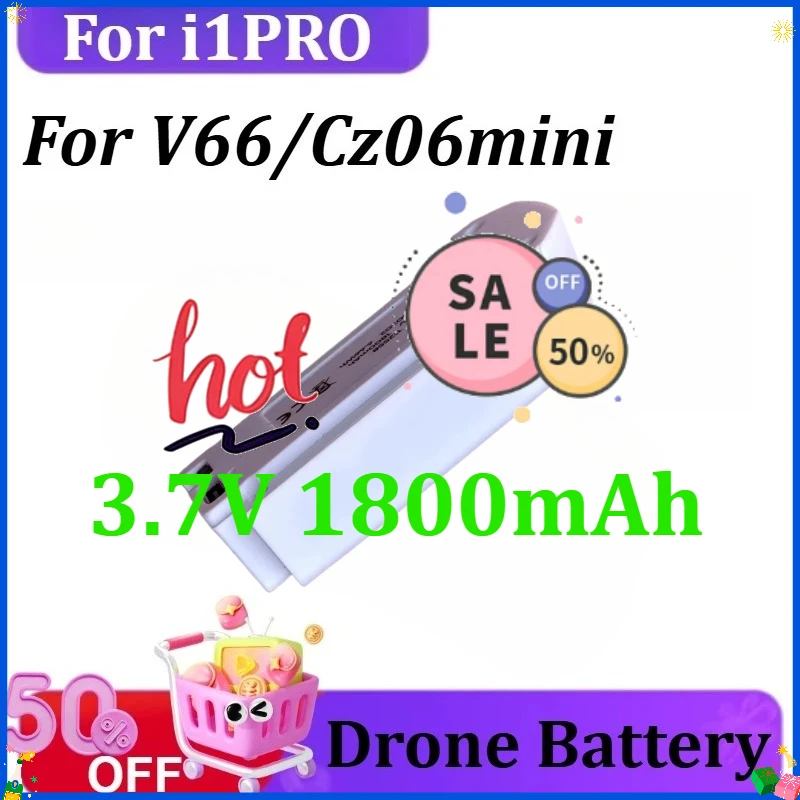 

For I1PRO/V66/Cz06mini Drone 3.7V 1800mAh Drone Battery for I1 PRO RC Quadcopter Replacement Battery Accessory Parts