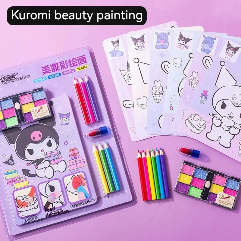 Kulomi Makeup Painting Set Sanrio Authentic Children\'s Play House Toys Makeup Coloring Coloring Book Little Friends Favorite