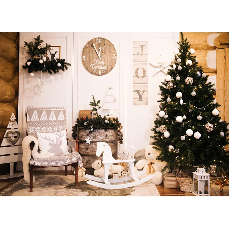 크리스마스 테마 사진 배경 눈사람 크리스마스 트리 어린이 초상화 배경 사진 스튜디오 소품 211001 YXX-92