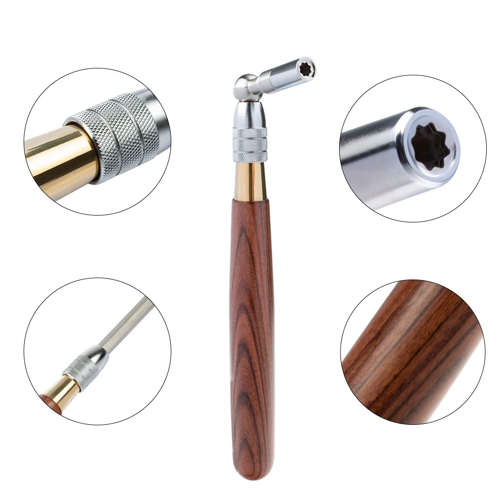 Mugig Extension Piano Tuning Hammer W/Rosewood Handle Telescopic Octagon Core  Piano Hammers Piano Tools