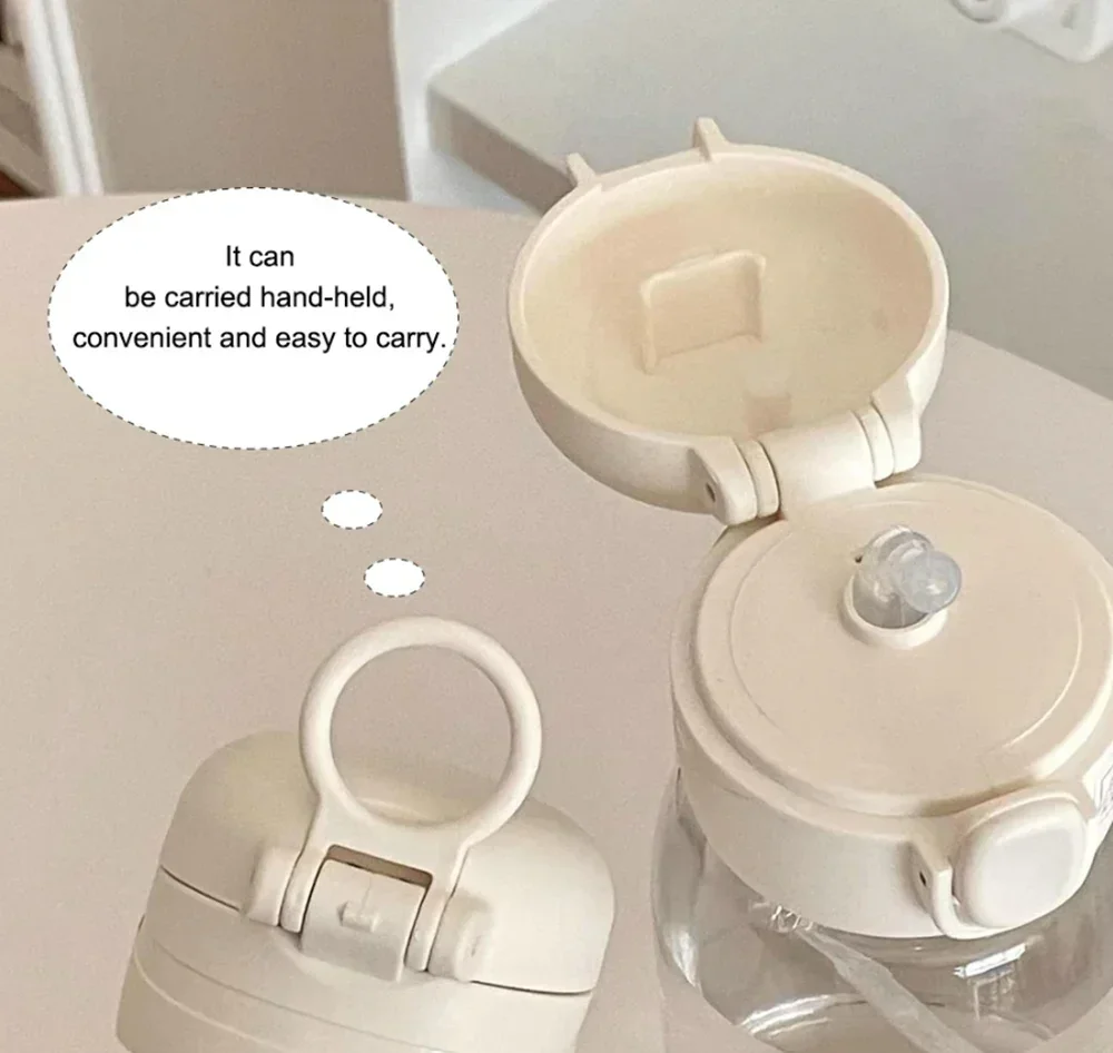 ขวดน้ำ 600 มล. แก้วหลอดน่ารัก ลายหาดูร์ นีโม่ สำหรับเด็ก พกพาสะดวก ป้องกันการรั่วซึม เหมาะสำหรับกิจกรรมกลางแจ้ง แคมป์ปิ้ง ท่องเที่ยว และกีฬา