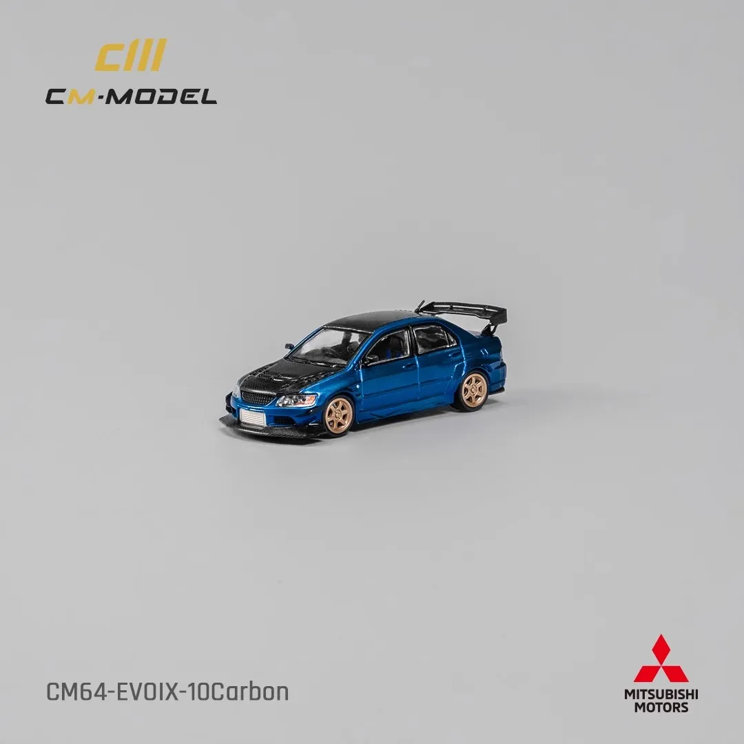 CMModel 1/64 Mitsubishi Lance EvoIX Widebody Metal blue carbon fiber cover