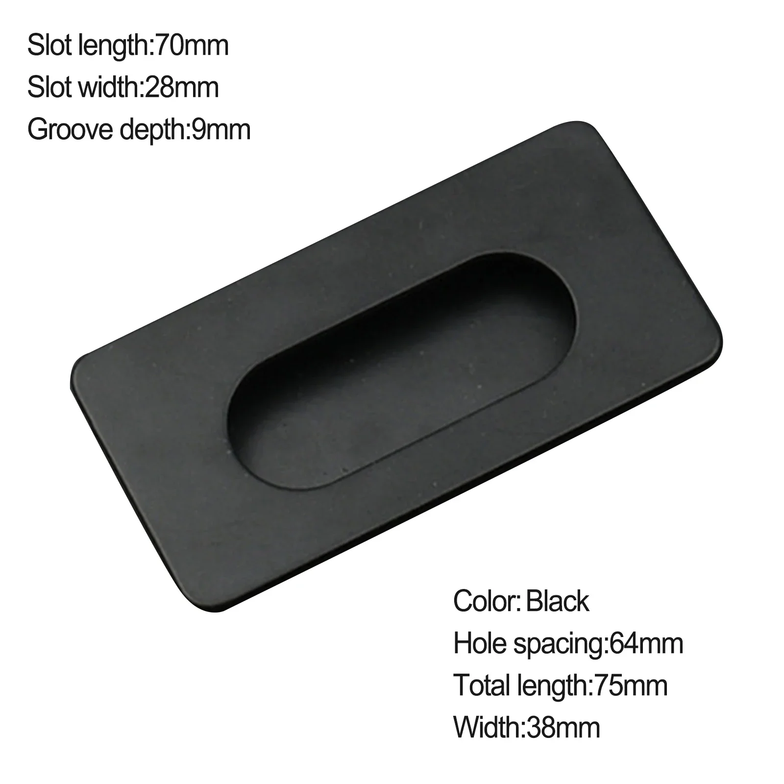 With Screws Cabinet Handle Zinc Alloy Slotted Recessed Handle Wardrobe Door Concealed Handle Convenient Practical