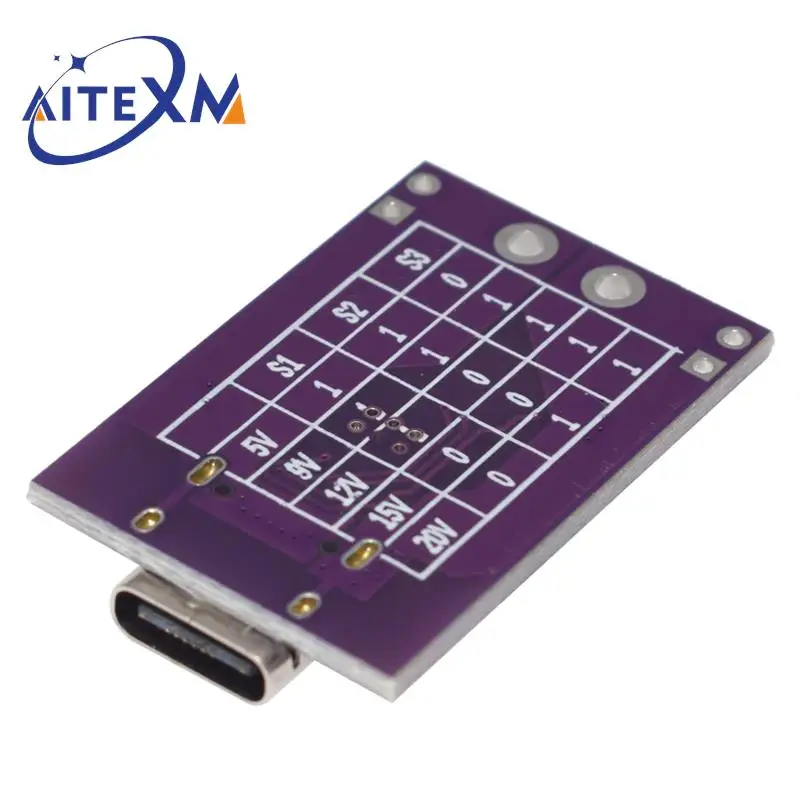 Type-C QC AFC PD2.0 PD3.0 to DC Spoof Scam Fast Charge Trigger Polling Detector USB-PD Notebook Power Supply Change Board Module