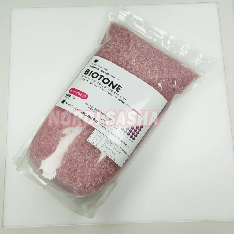 1kg/Bag Pink Japan KDF Invisible Denture AdhesiveDental Biotone Polyamide  FLexibLe Elastic Denture Base Resin Injection Plastic