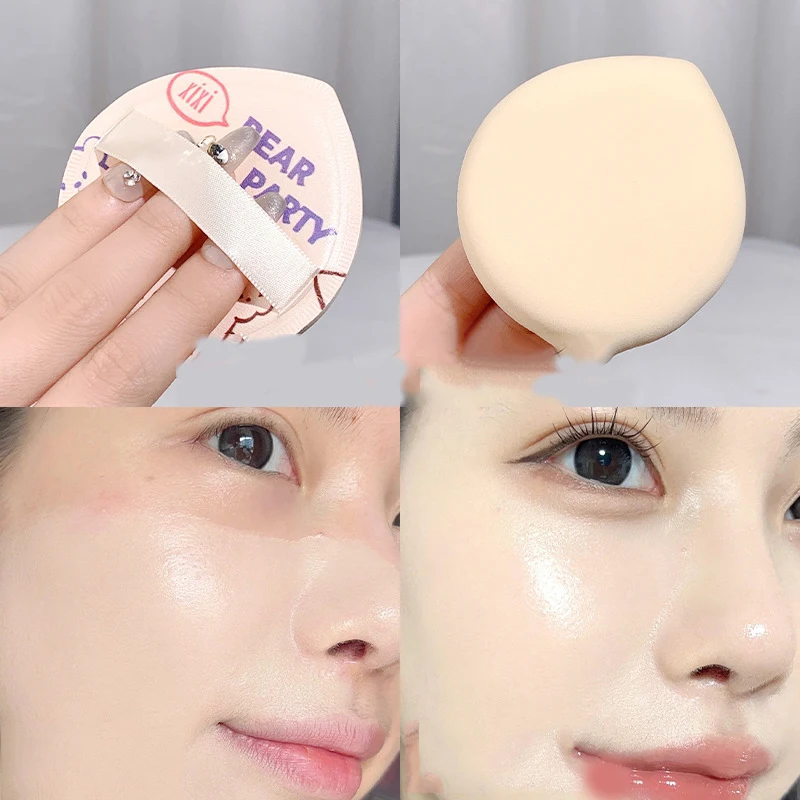 Xixi メイクアップスポンジ ソフトで色褪せない、ウェットでもドライでも完璧なファンデーション ファッショナブルなパウダーパフ