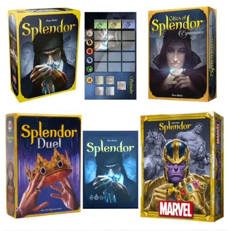 Marvel Splendor Board Game Jewel Pad Battle Party Friends Party Role Play Game Collection Fun Family Game for Kids and Adults