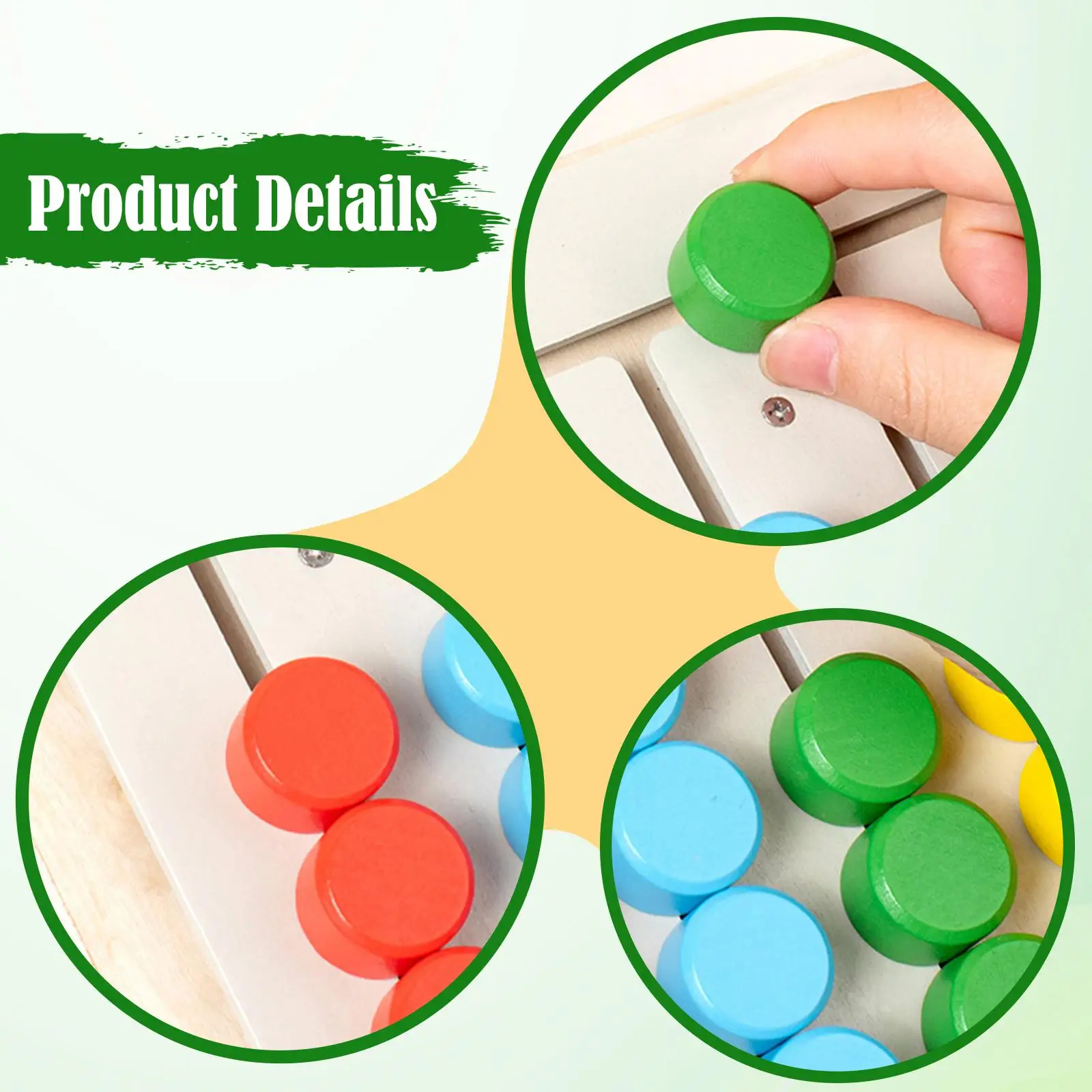 Wooden Color Matching Puzzle Toy Enhance Observational Skill Color Recognition Learning Toy for Child Kids Party Gift Boy Girls