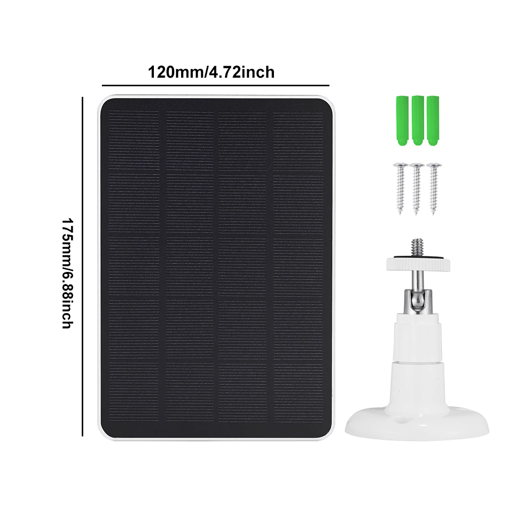 20W Solar Panel with 3-meter Charging Wire Solar Panel Charger Wall Mount Bracket for Ring Spotlight Camera/Ring Stick Up Camera