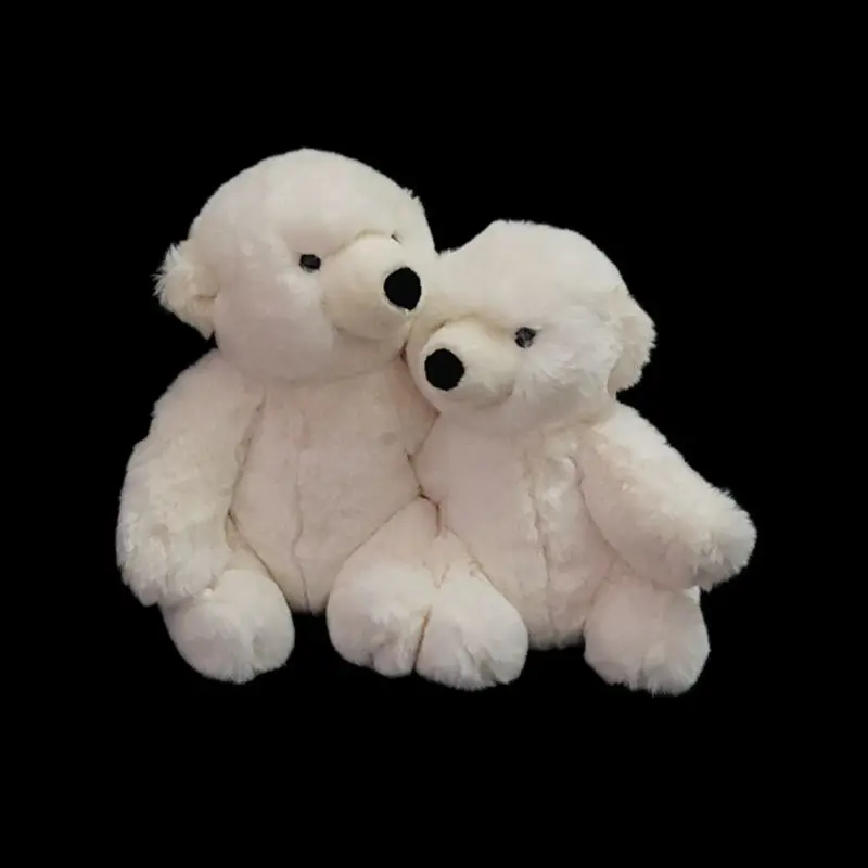 

A Realistic Polar Bear Doll Cute Mother and Child Bear Plush Toys Lifelike Animals Simulation Stuffed Doll Kawaii Toy Gifts