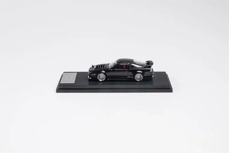 Micro Turbo MT 1:64 180SX TPYE-X metallic zwarte gegoten modelauto