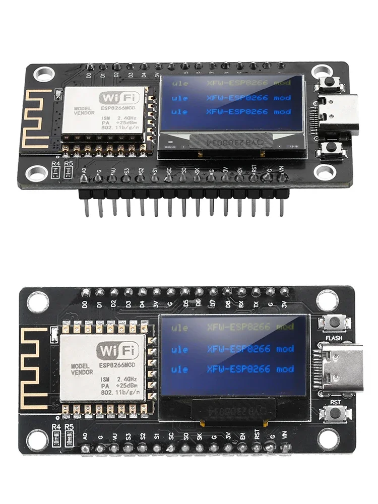 

Esp-12F Nodecu Esp8266 WiFi development board module Ch340C, with 0.96 Oled screen, yellow blue display screen, DC3.3V-5V