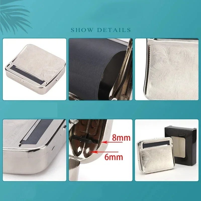 MERCURY Portable 70/78/110mm Rolling Cigarette Machine Metal Tobacco Storage Case Suit for Roller Paper Smoking Pipe Accessories