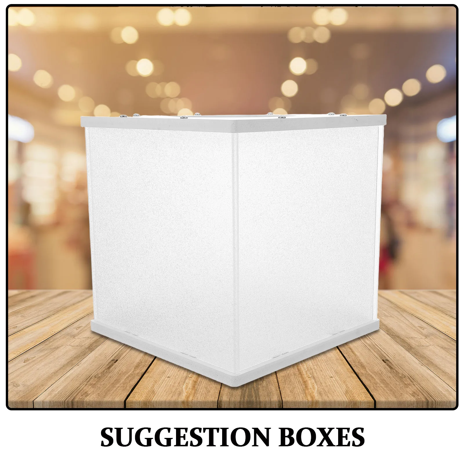 Frosted Clear Acrylic Raffle Box 20Cm Square Ticket Holder for Fundraising Voting Classroom Lottery Party Donation Contest