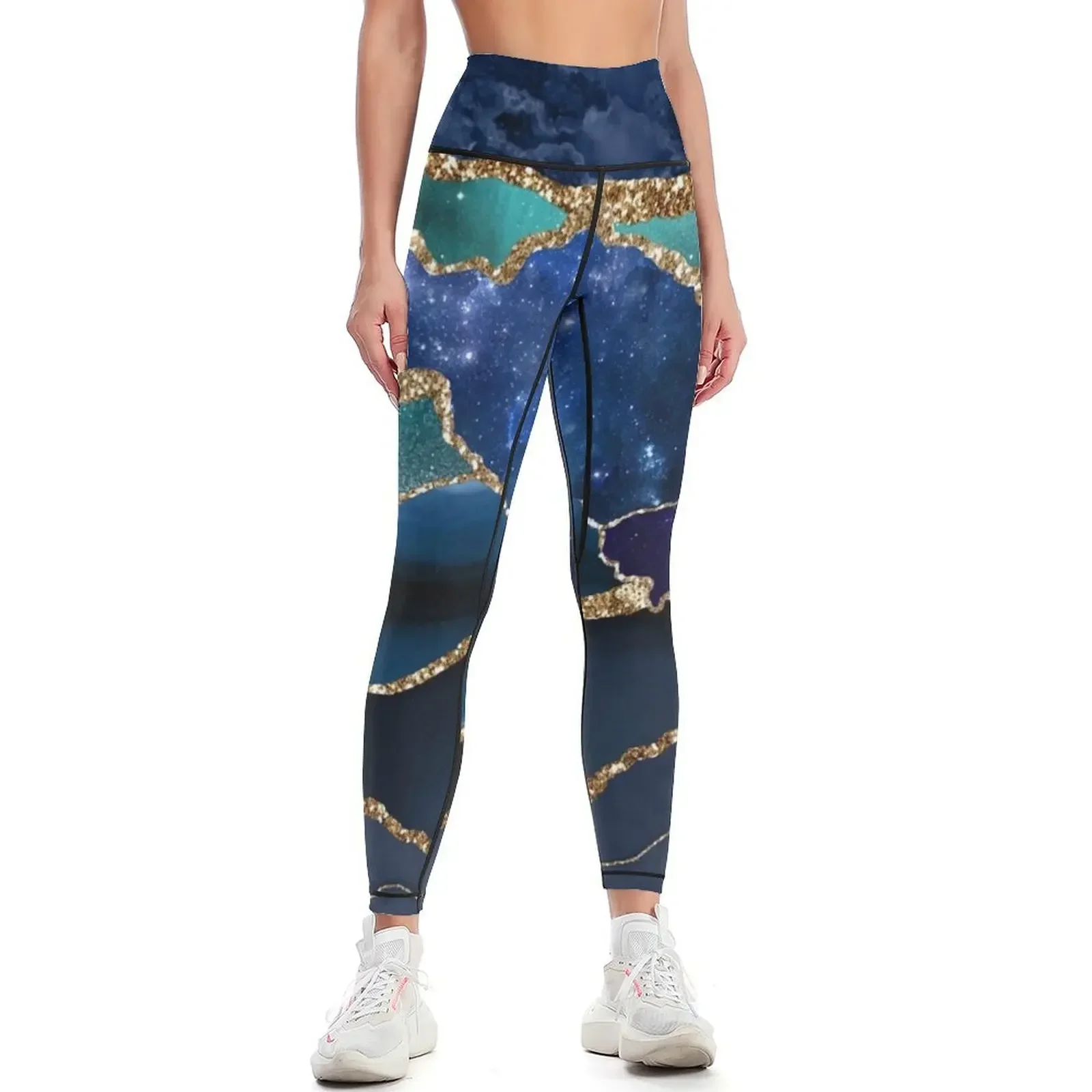 

Glamour Milky Way Faux Marble Galaxy I Leggings sport set exercise clothing for legging push up Womens Leggings