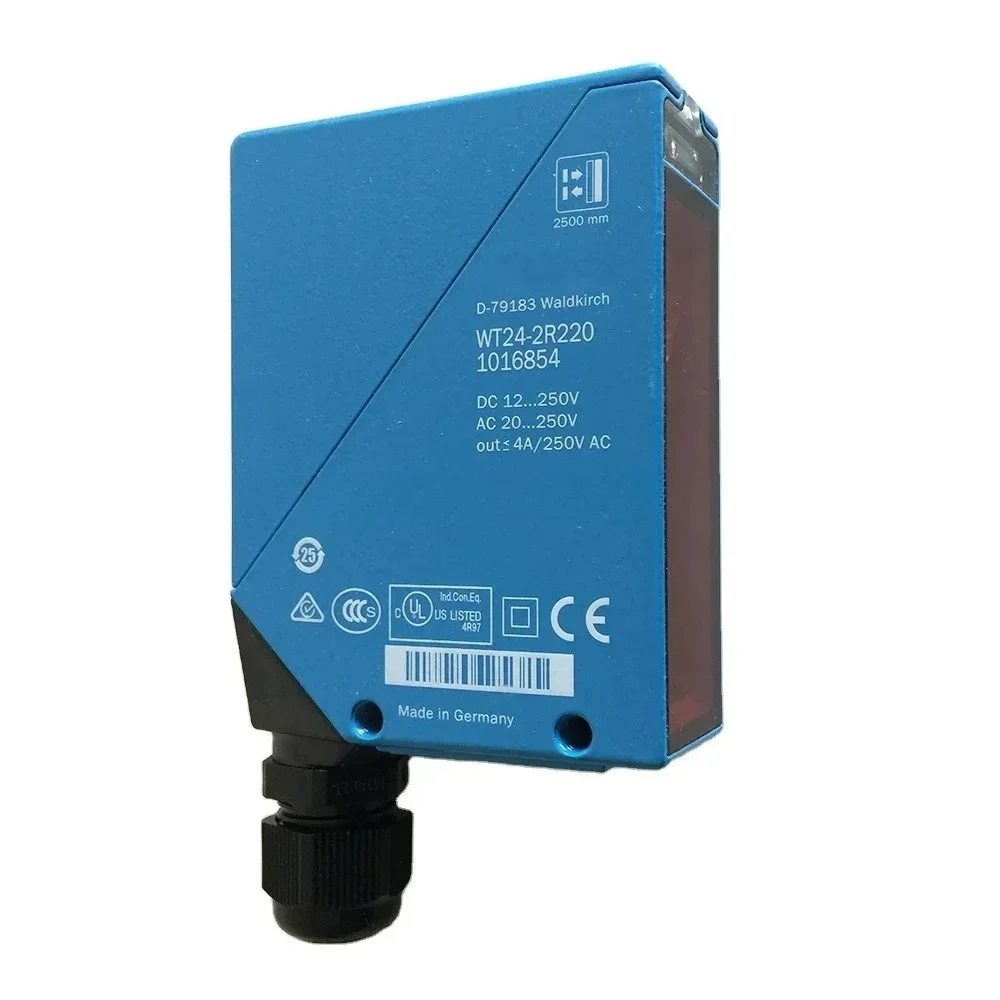 WT24-2R220 Background Suppression Photoelectric Proximity Sensor with 100mm to 2.5m Detection Range