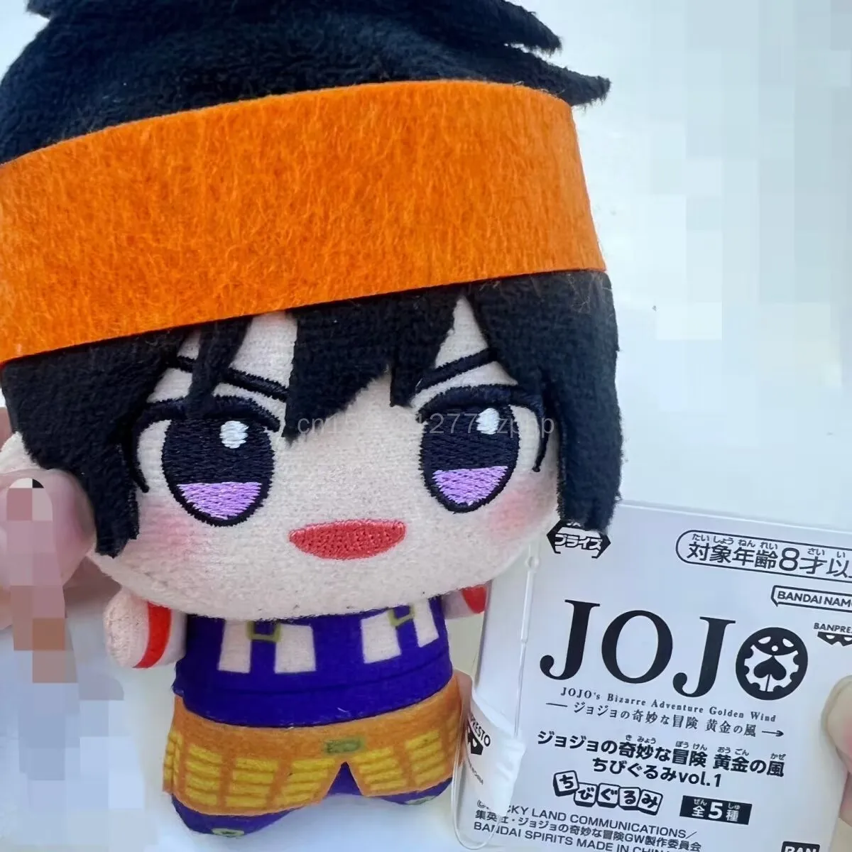 Genuine Jojo Bizarre Adventure Golden Wind Series Giorno Anime Collectible Keychain Plush Bag Decor For Fans Birthday Gifts