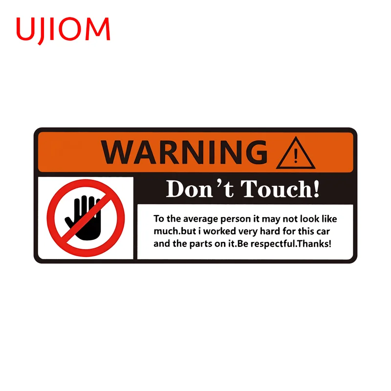 UJIOM Do Not Touch Hot Surface Wall Sticker Practical Warning Sign Oven Decals Simple Waterproof Kitchen Cupboard Decoration