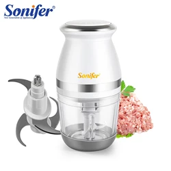 Electric Meat Grinder 0.6L Food Processor Chopper Kitchen Machines Vegetable Chopper Slicer Machine Household Grinder Sonifer