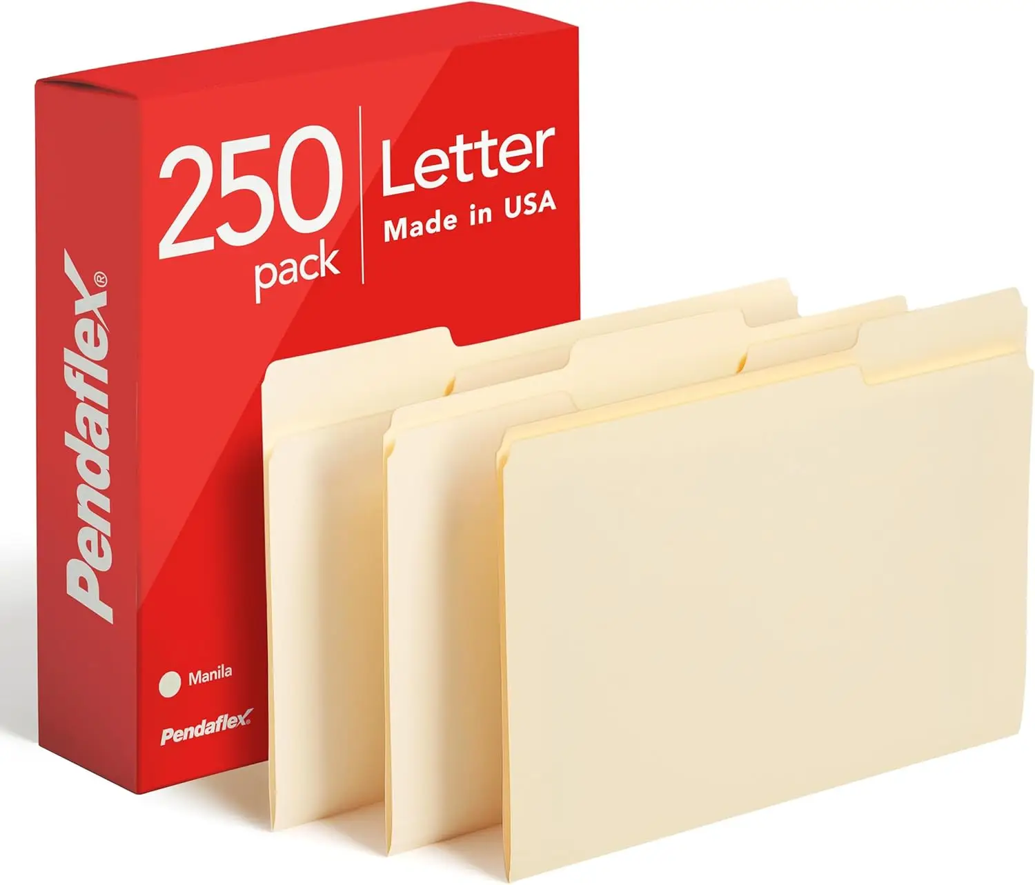 

Letter Size File Folders, 1/3 Cut Manila, 250 per Box for Easy Organization