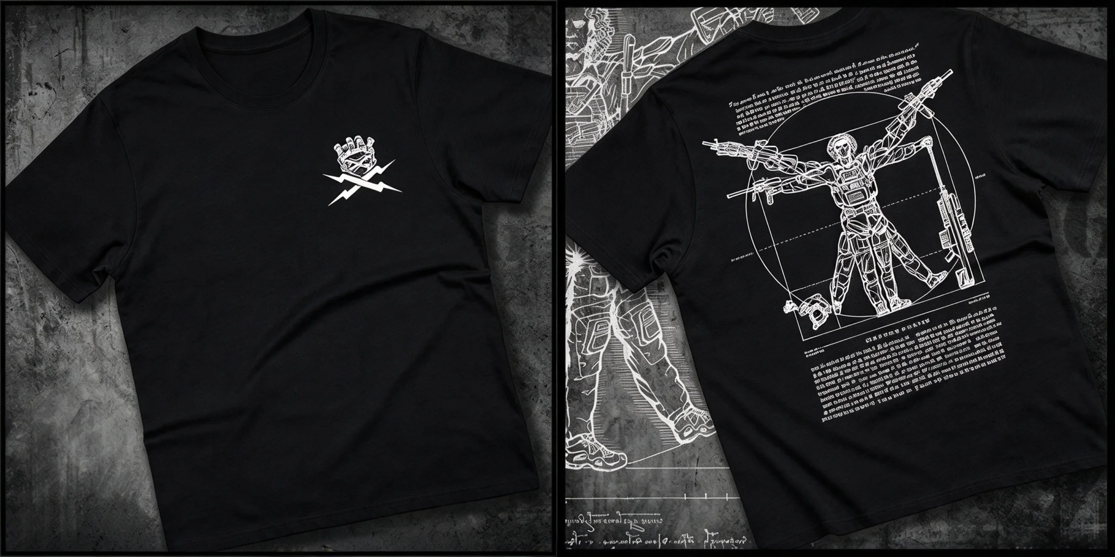 New 2026 Sketch Tactical Figure Graphic Short Sleeve T Shirt, Unisex Oversized Tee, Kids Adults Front Back Print Casual Tops