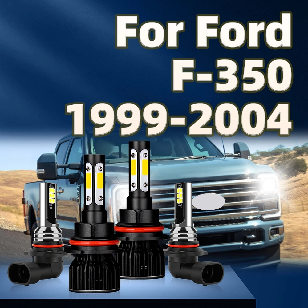 4 Sides LED Chip Car Headlight 9007 30000LM Auto Fog Lamp 9145 Kit For Ford F-350 1999 2000 2001 2002 2003 2004