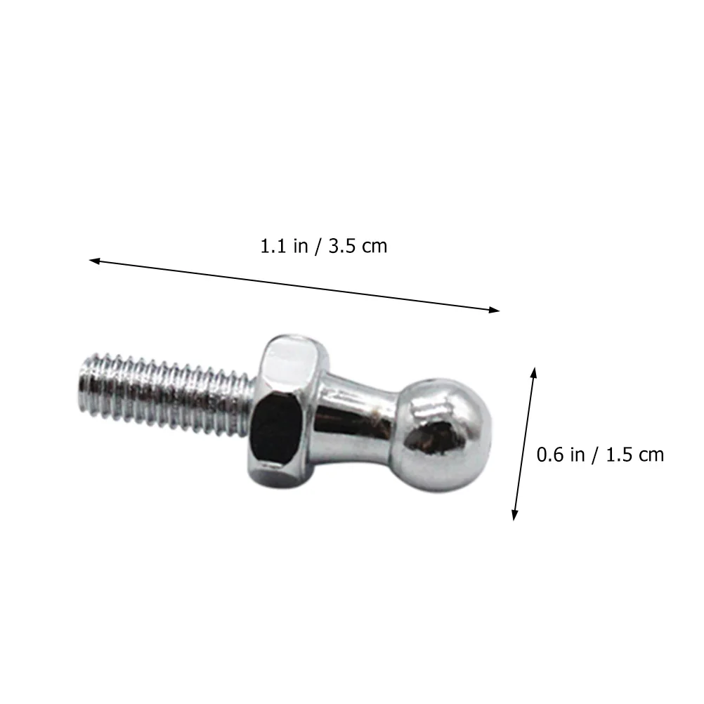 

2pcs Ball Head Bolts High Hardness Corrosion Resistant Thread Bolt Strut Car Bonnet Screw Fastener Deep Threads Engine