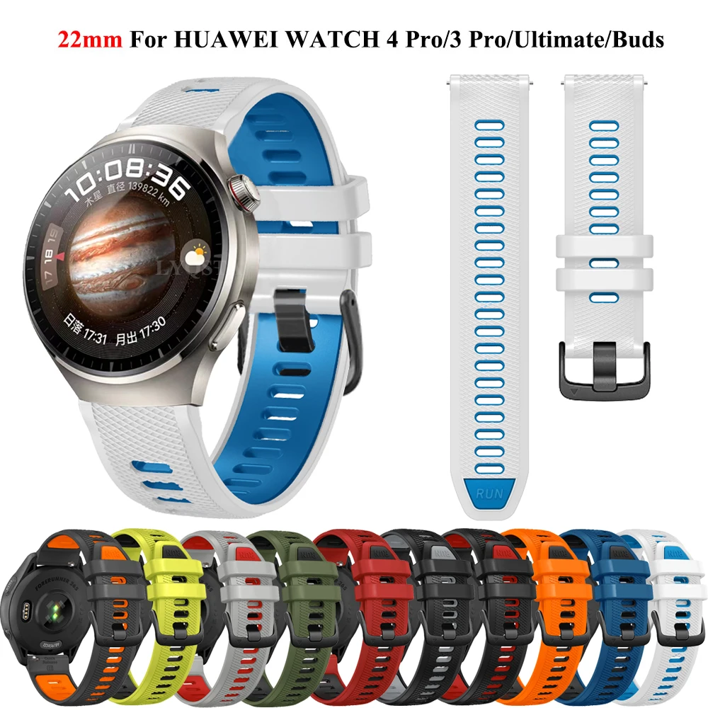 22 مللي متر سيليكون ساعة المعصم الأشرطة لهواوي ساعة 4 برو/براعم GT2 برو GT 2/3 46 مللي متر استبدال سوار GT3 برو 46 مللي متر SE الأساور