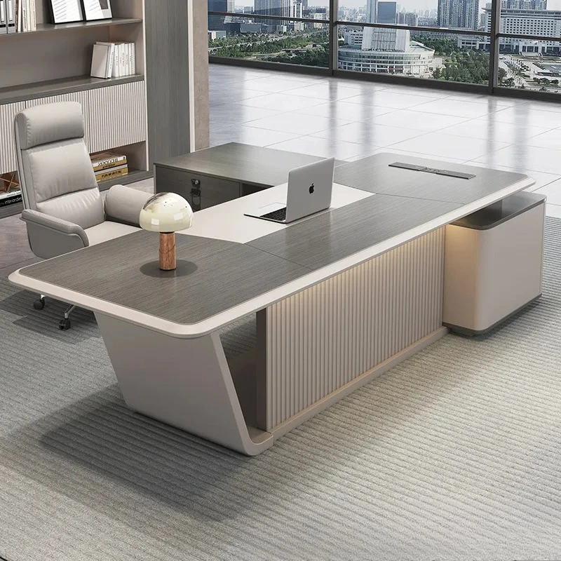 

Boss's desk is simple, modern table and chair combination, advanced sense, large class desk, single presiden