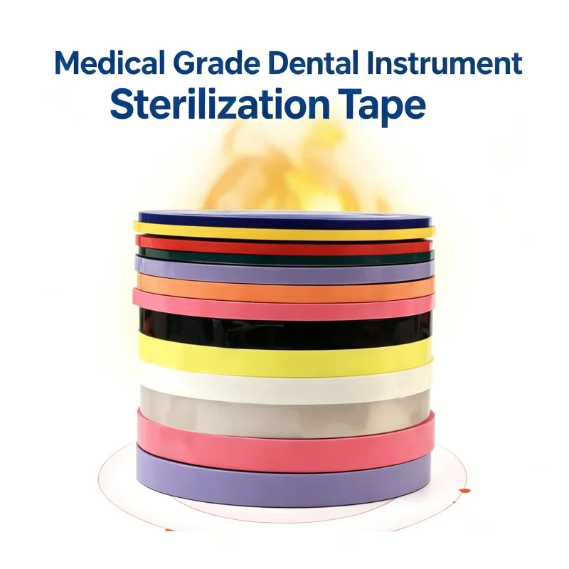 

3Rolls Dental Labeling Tape Autoclave Heat Resistant 150℃ Colorful Medical Instrument Sterilization Label 3mm 5mm 8mm 66m/Rolls