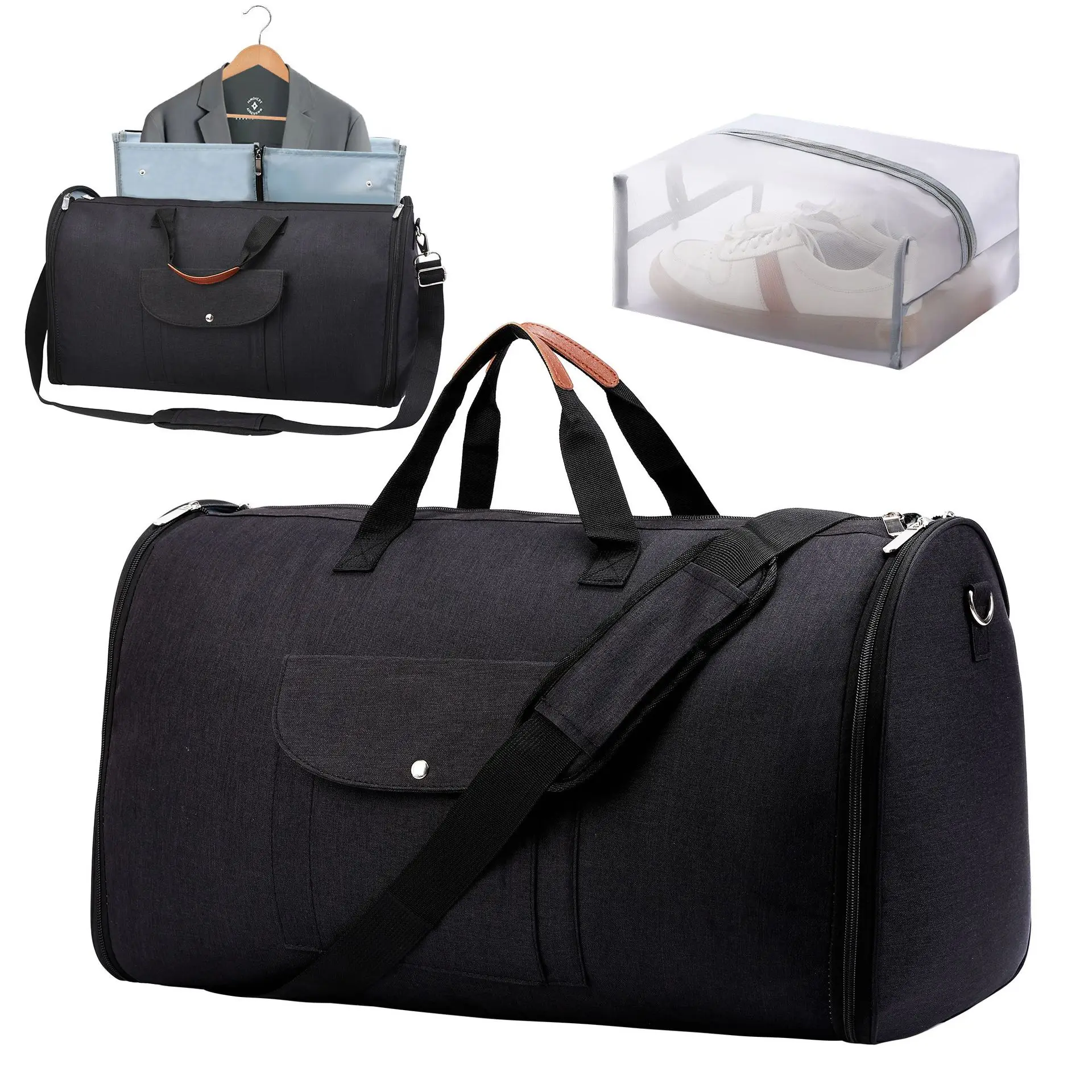 New  Garment  Business Travel Storage Solid Color Bag for  Men Male Business Weekend Bag for Carry on Luggage  Suitcases