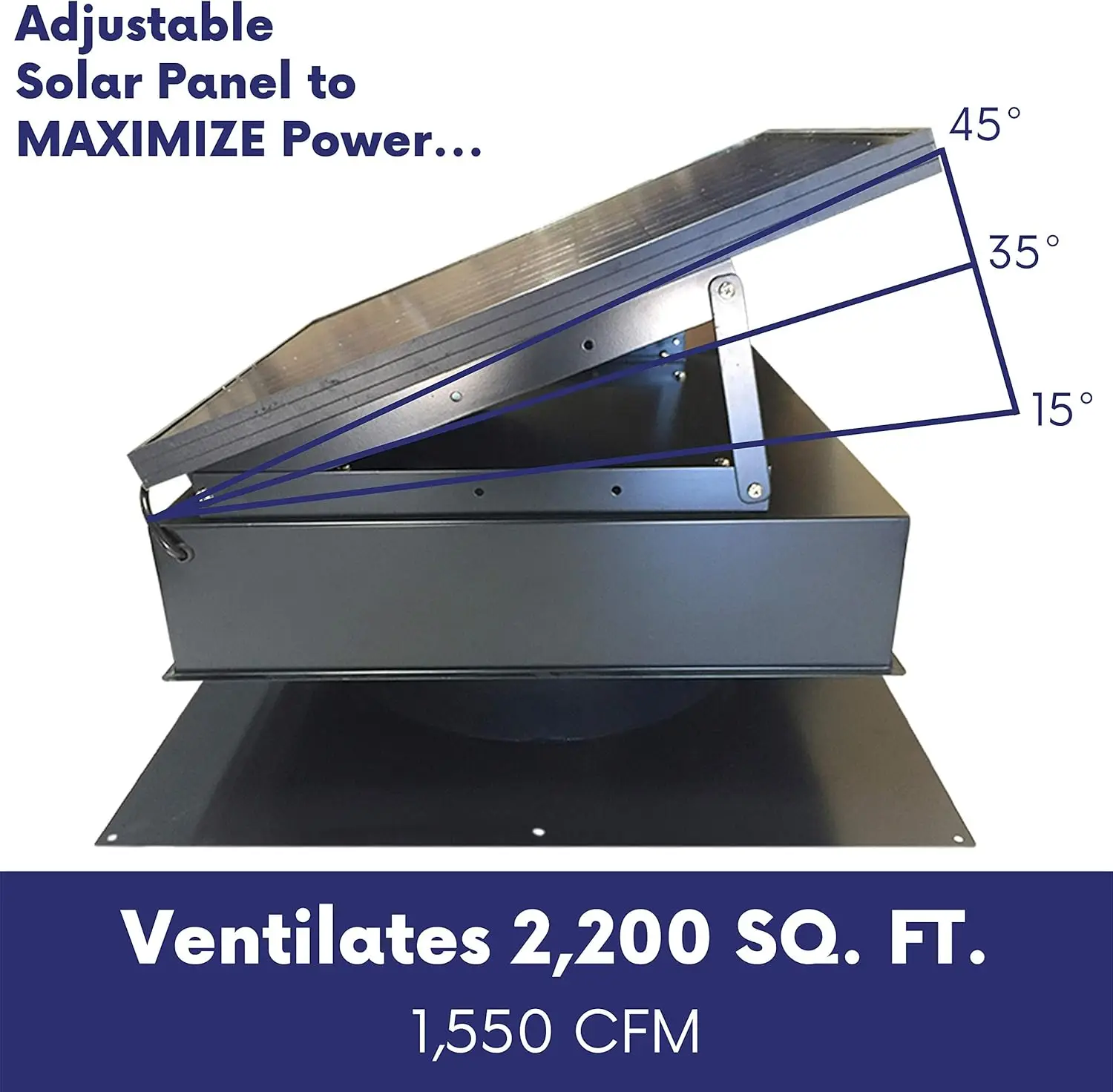Solar 30 Watt/ 38V Roof Mount Solar Attic Fan