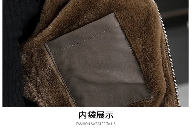 Casual 2025, Winter männer Verdicken Mit Kapuze Fleece Jacken Streetwear Winddicht Warme Plüsch Mäntel Jugend Slim Fit Tops Gepolsterte Parkas – Detail 20