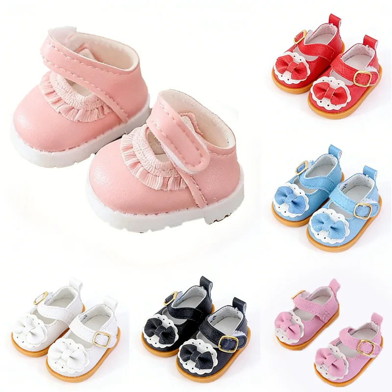 

3.5cm Doll Shoes Leather Shoes Canvas Shoes For 15 17 cm Labubu Doll Mini 1/6 BJD OB27 10cm Cotton Doll Clothing Gift Accessory