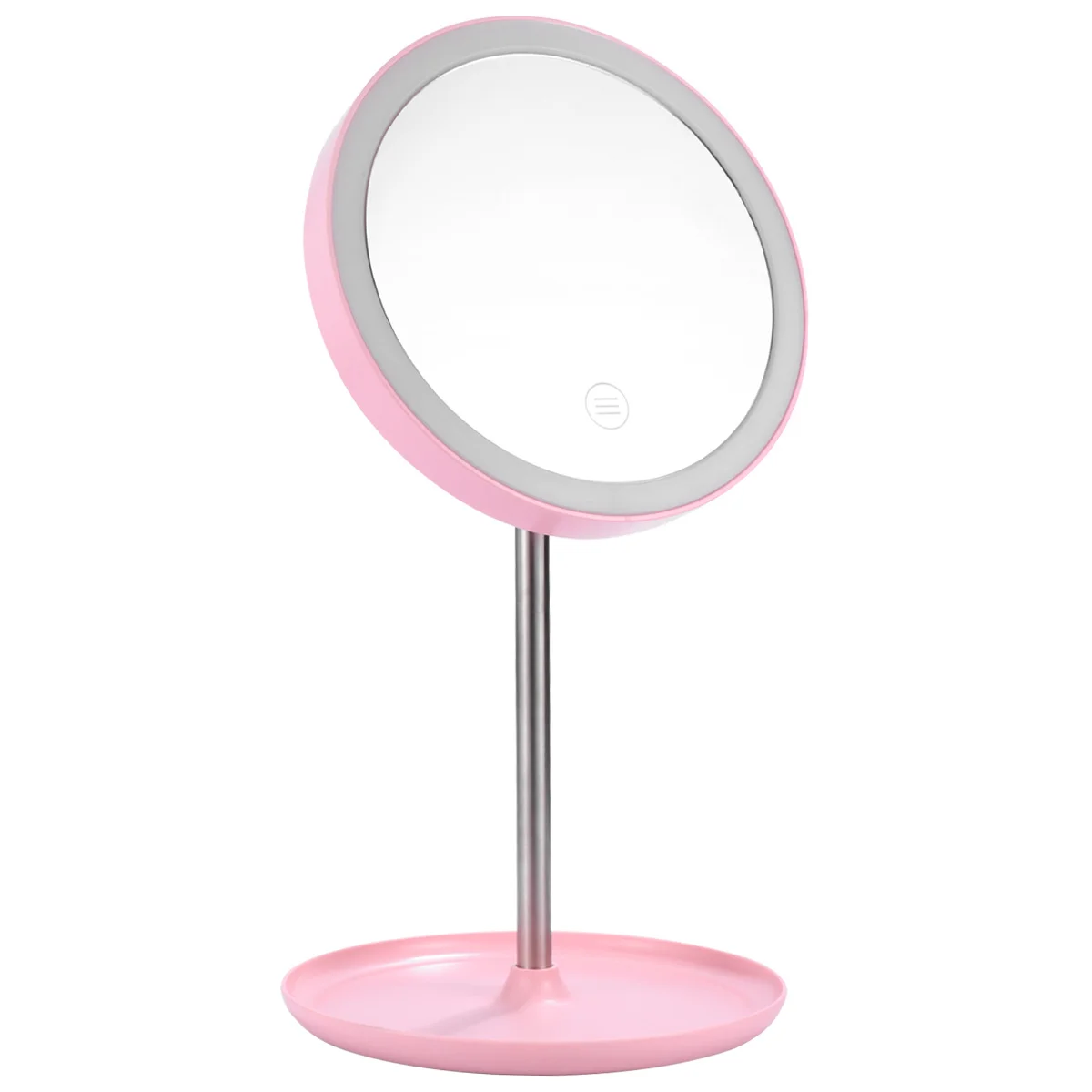 1200 Mah Aufladbare Led Make-Up 360 Grad Einstellbare Helligkeit Spiegel Für Frauen Desktop USB Aufladbare Tragbare