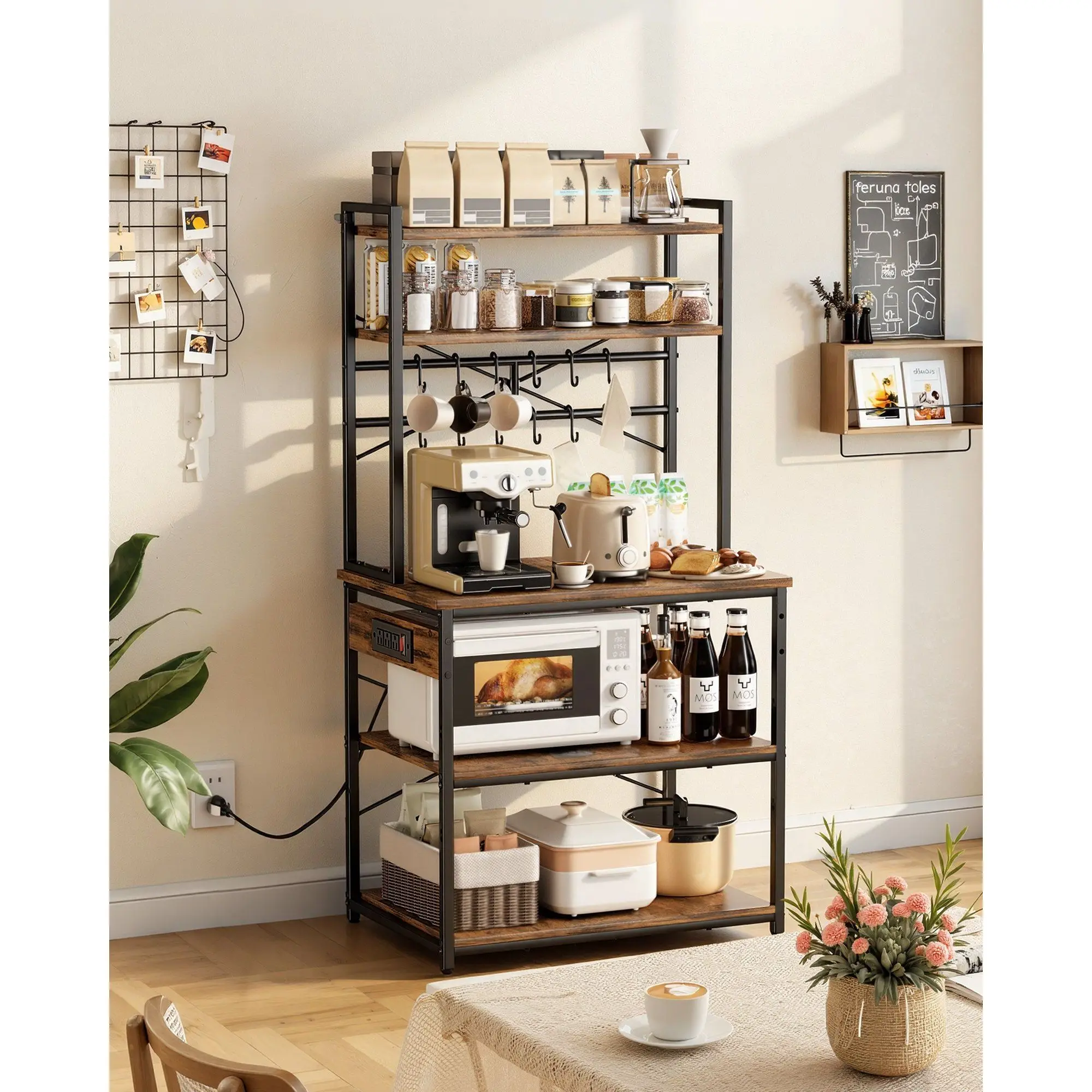 Kitchen X-shaped oven rack with 12 S-shaped hooks