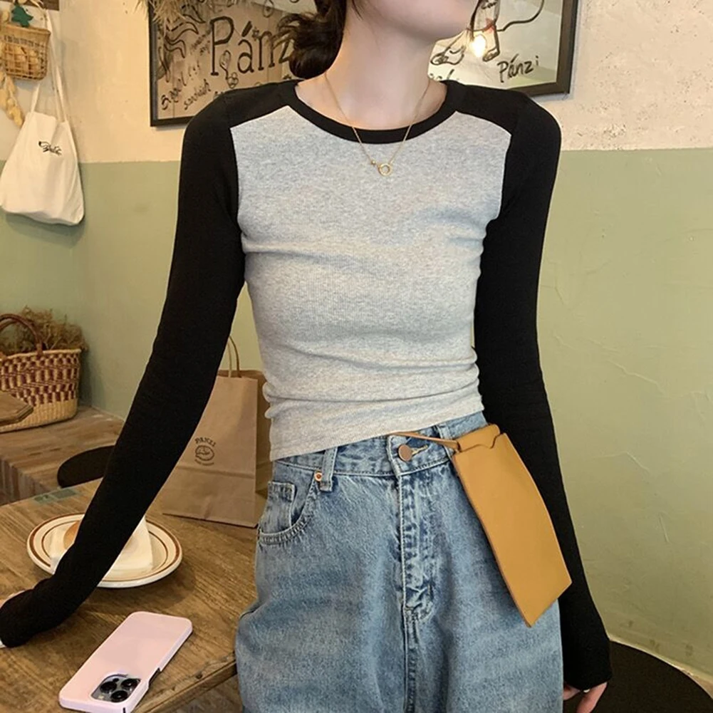 

Fashionable T-Shirt Long Sleeved T-Shirt Everyday Casual Wear As Pictures Show Autumn Winter Wear Casual Style Blouse