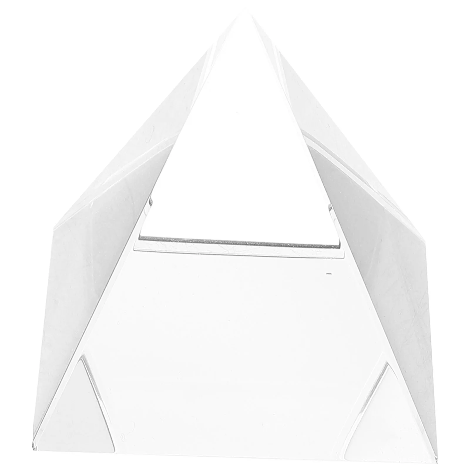 

Glass Prism Pyramid Clear Optical Science Experiment Photography Prism Desktop Decoration Sun Catcher Tool
